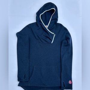 Stio fleece hoodie.Sweater knit look on outside w/ brushed interior.